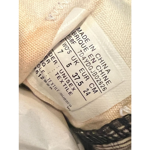 Converse All Star Chuck Taylor Brown Peach Plaid Lo Top Sneakers Shoes - Picture 9 of 9